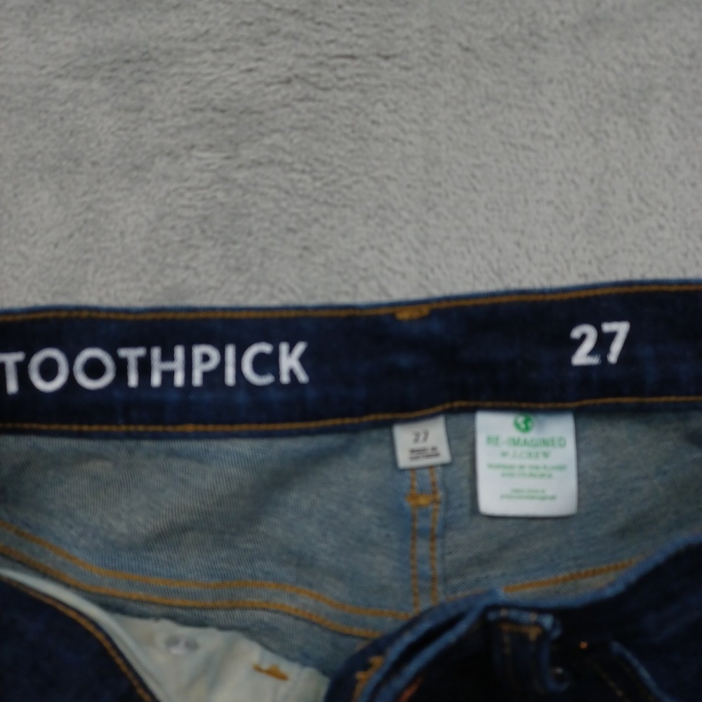 J Crew Jeans Womens 27 Blue Denim Classic Toothpick Preppy Pockets Cotton - Picture 3 of 7